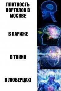 плотность порталов в Москве в Париже в Токио в люберцах!