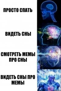 Просто спать Видеть сны Смотреть мемы про сны Видеть сны про мемы