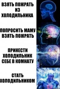 Взять пожрать из холодильника Попросить маму взять пожрать Принести холодильник себе в комнату Стать холодильником