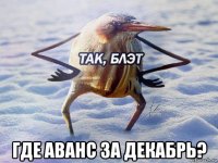  где аванс за декабрь?