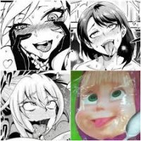 Создать мем Axerao ahegao