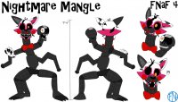 Создать мем ФНАФ 4 кошмарная Меньгл  FNAF nightmare Mangle
