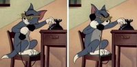 Создать мем КОТ ТОМ