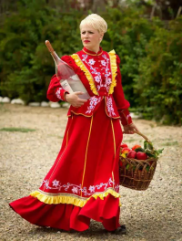 Создать мем Русская красавица