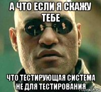 а что если я скажу тебе что тестирующая система не для тестирования