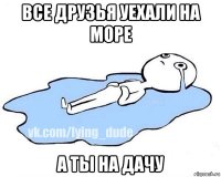 все друзья уехали на море а ты на дачу