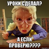 уроки сделал? а если проверю????