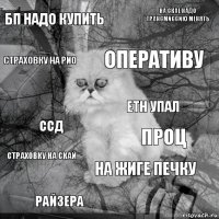 БП надо купить проц оперативу райзера ССД на скае надо трансмиссию менять на жиге печку страховку на рио страховку на скай ETH упал