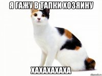 я гажу в тапки хозяину хахахахаха