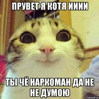 прувет я котя ииии ты чё наркоман да не не думою