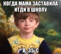 когда мама заставила итди в школу в -35°c