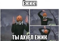 ёжик! ты ахуел ёжик