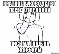 краткое руководство перед отправкой письма гоше на конфирм