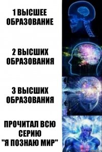 1 Высшее образование 2 Высших образования 3 Высших образования Прочитал всю серию
"Я познаю мир"