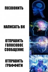 Позвонить Написать ВК Отправить голосовое сообщение Отправить граффити