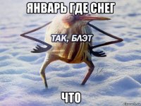 январь где снег что