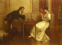 Парень и девушка играют в шахматы