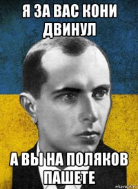 я за вас кони двинул а вы на поляков пашете