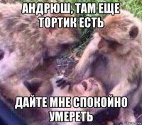 андрюш, там еще тортик есть дайте мне спокойно умереть