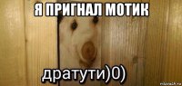 я пригнал мотик 