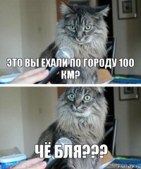 Это вы ехали по городу 100 км? Чё бля???