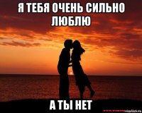 я тебя очень сильно люблю а ты нет