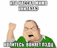 кто нассал мимо унитаза? колитесь. воняет пздц