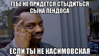 тебе не придется стыдиться сына пендоса если ты не касимовская