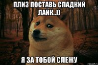 плиз поставь сладкий лайк..)) я за тобой слежу