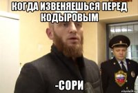 когда извеняешься перед кодыровым -сори