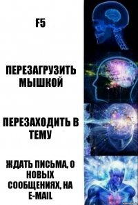 F5 Перезагрузить мышкой Перезаходить в тему Ждать письма, о новых сообщениях, на e-mail