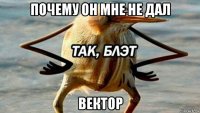 почему он мне не дал вектор