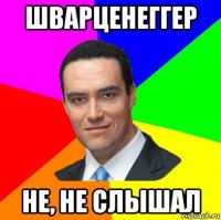 шварценеггер не, не слышал