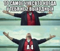 то самое чувсвто когда у тебя не 2 выходных а 4