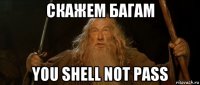 скажем багам you shell not pass