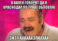 а валек говорит да я краснодар по траве обловлю зизу ахахахзпаххах