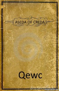 ASEDA OF CREDA Qewc