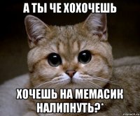 а ты че хохочешь хочешь на мемасик налипнуть?*