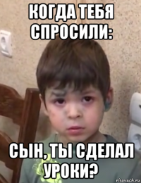 когда тебя спросили: сын, ты сделал уроки?