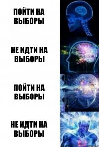 Пойти на выборы Не идти на выборы Пойти на выборы Не идти на выборы