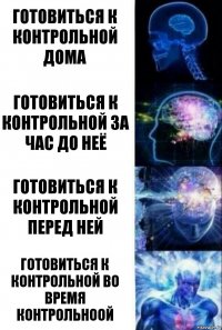 готовиться к контрольной дома готовиться к контрольной за час до неё готовиться к контрольной перед ней готовиться к контрольной во время контрольноой