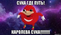 сука где путь! каролева сука!!!!!!!!