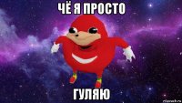 чё я просто гуляю