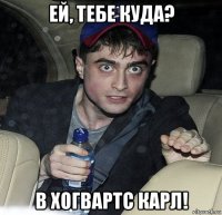 ей, тебе куда? в хогвартс карл!