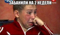 забанили на 2 недели 