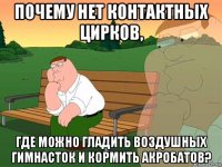 почему нет контактных цирков, где можно гладить воздушных гимнасток и кормить акробатов?