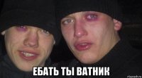 ЄБАТЬ ТЫ ВАТНИК