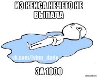 из кеиса нечего не выпала за 1000