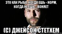 это как рыба, когда ешь - норм, когда не ешь - воняет (с) джейсон стетхем