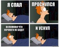 я спал проснулся вспомнил что ночного не будет и уснул